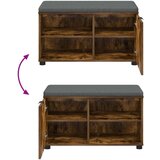  Haldna klop z blazino Enobarvno Dimljeni oreh 80 x 38 x 46 cm, (5000160702) | Shoptok.si