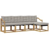 vidaXL Zunanja garnitura za sedenje 5 pcs Bela in svetlo siva, (5000282083) | Shoptok.si