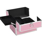 The Living Store Kovček za ličila 22x30x21 cm roza aluminij - Kovček Za Ličila, (21487765) | Shoptok.si