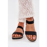 Boto Women's Sandals With Braiding On Decorated Platform Black Velara | shoptok.hr