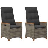  Ležeči vrtni stol Siva in temno siva 64 x 57,5 x 112 cm, (5000285785) | Shoptok.si