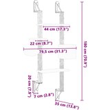  Zidna penjalica za mačke i stup za grebanje tamnosiva 180 cm | shoptok.hr