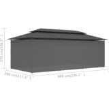  Sjenica sa zastorima 600 x 298 x 270 cm antracit Slike