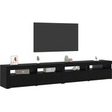  Set TV komoda S LED lampica 3 pcs Crni hrast 240 x 35 x 40 cm | shoptok.hr