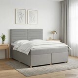  Boxspring krevet s madracem Svjetlosiva 160 x 200 cm Tkanina - Svjetlosiva 160 x 200 cm Dizajn linija Cijene
