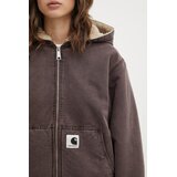 Carhartt WIP Prehodna jakna 'Mitch' čokolada | Shoptok.si