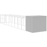  Kućica za pse s igralištem svjetlosiva 214x1069x181 cm čelična | shoptok.hr