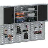 Set alata s ormarom i pegboardom od 6 dijelova zidna montaža crni metal | shoptok.hr