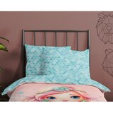 Good Morning Plava/ružičasta pamučna dječja posteljina za krevet za jednu osobu 140x200 cm Alisse – | shoptok.hr