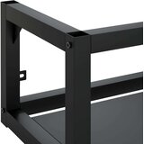 vidaXL stenski kopalniški regal črn 79x38x31 cm železo | Shoptok.si