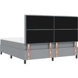  Vzmetna postelja z vzmetnico Svetlo siva Super King Tkanina, (22083401) | Shoptok.si
