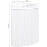 vidaXL Kutna košara za rublje od bambusa bijela 60 L | shoptok.hr