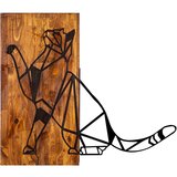 Wallity cat WalnutBlack Decorative Wooden Wall Accessory