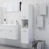 vidaXL Kopalniška omarica bela 30x30x130 cm iverna plošča Cene