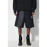 Maison MIHARA YASUHIRO Pamučne kratke hlače Vertical Switching boja: crna, A12SP563