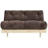Karup Temno rjava raztegljiva sedežna garnitura iz rebrastega žameta 140 cm Roots – | Shoptok.si
