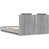  Okvir za krevet s uzglavljem boja sivog hrasta 135x190 cm | shoptok.hr