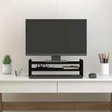  Stojalo za zaslon črno 50x27x15 cm trdna borovina | Shoptok.si