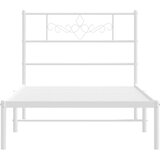 vidaXL Metalni okvir za krevet s uzglavljem bijeli 80x200 cm | shoptok.hr