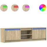 Maison Chic TV omarica - TV stojalo - Televizijska omarica z LED sonoma hrast 180x34x50 cm inženirski les, (21700115) Cene