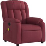 vidaXL Masažni naslonjač od tkanine crvena boja vina | shoptok.hr