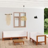 The Living Store Vrtna sedežna garnitura 6-delna z blazinami trden akacijev les - Vrtna Počivalna Garnitura, (21479270) | Shoptok.si