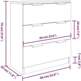  3-delna komoda črna konstruiran les, (20654112) | Shoptok.si