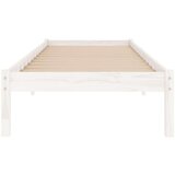  Posteljni okvir bel iz trdnega lesa 90x190 cm 3FT, (20907411) | Shoptok.si