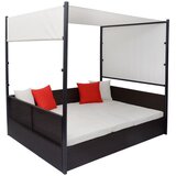  Vrtni krevet s baldahinom smeđi 190 x 130 cm poliratan | shoptok.hr
