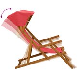 Ležaljka 3 Pozicija Čvrsto drvo eukaliptusa Crvena | shoptok.hr