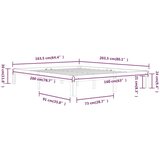  Okvir za krevet od masivne borovine 160 x 200 cm | shoptok.hr