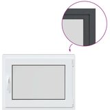  Prozor za podrum RISOR Antracit 80 x 60 cm PVC i staklo - Antracit 80 x 70 cm (dvostruki sloj) Naginjanje i okretanje desno | shoptok.hr