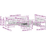  Set vanjskih sofa 8 kom. Prirodna i bež | shoptok.hr