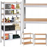 springos POLICA ZA SKLADIŠČENJE 225x110x50cm GARAŽA iz prešane kovine S POLICAMI 900kg, (21635598) | Shoptok.si
