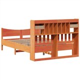 vidaXL Posteljni okvir brez vzmetnice voščeno rjav 160x200 cm borovina | Shoptok.si