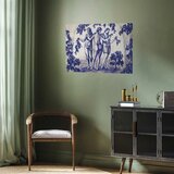  Plakat - Ancient Vineyard - three women in a portal painted in blue ink 60x40 Bez okvira | shoptok.hr