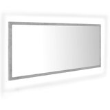  LED kupaonsko ogledalo siva boja betona 100x8,5x37 cm akrilno | shoptok.hr