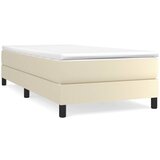 Maison Chic Posteljni okvir - Enojna postelja - Postelja za odrasle krem 90x190 cm umetno usnje-J8773, (21770722) | Shoptok.si