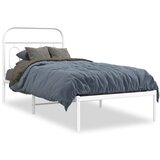  The Living Store Kovinski posteljni okvir z vzglavjem bel 80x200 cm - Posteljni Okvir, (21524227) | Shoptok.si