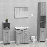  Set kupaonskog namještaja boja hrasta sonome konstruirano drvo Siva | Shoptok.si