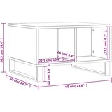  Stolić za kavu bijeli 60 x 50 x 36,5 cm od konstruiranog drva | shoptok.hr