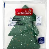 Profissimo dvoslojne salvete u obliku novogodišnje jelke, 33x33cm 12 kom
