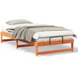  Konstrukcija postelje Rjava 100 x 210 cm Masivno borovo les, (5000126338) | Shoptok.si