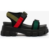 Resti Green and black women's sandals on a solid sole Rodeksi | shoptok.hr