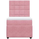  Box spring krevet s madracem ružičasti 90x190 cm baršunasti | shoptok.hr