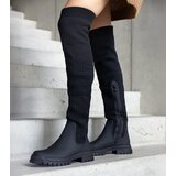 Gemre Scarlett black fabric boots with matte finish Cijene