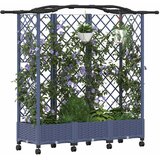  Povišeni krevet s mrežom i krovom Siva 163 x 40 x 129 cm PP | Eponuda.com