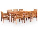  9-dijelni vrtni blagovaonski set s jastucima bagremovo drvo | shoptok.hr