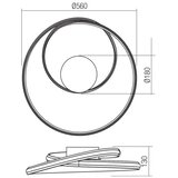  Redo 01-4359 - LED prigušiva stropna svetiljka TORSION LED/40W/230V crna | Eponuda.com