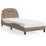  The Living Store Posteljni okvir z vzglavjem kapučino 90x200 cm umetno usnje - Posteljni Okvir, (21497852) | Shoptok.si